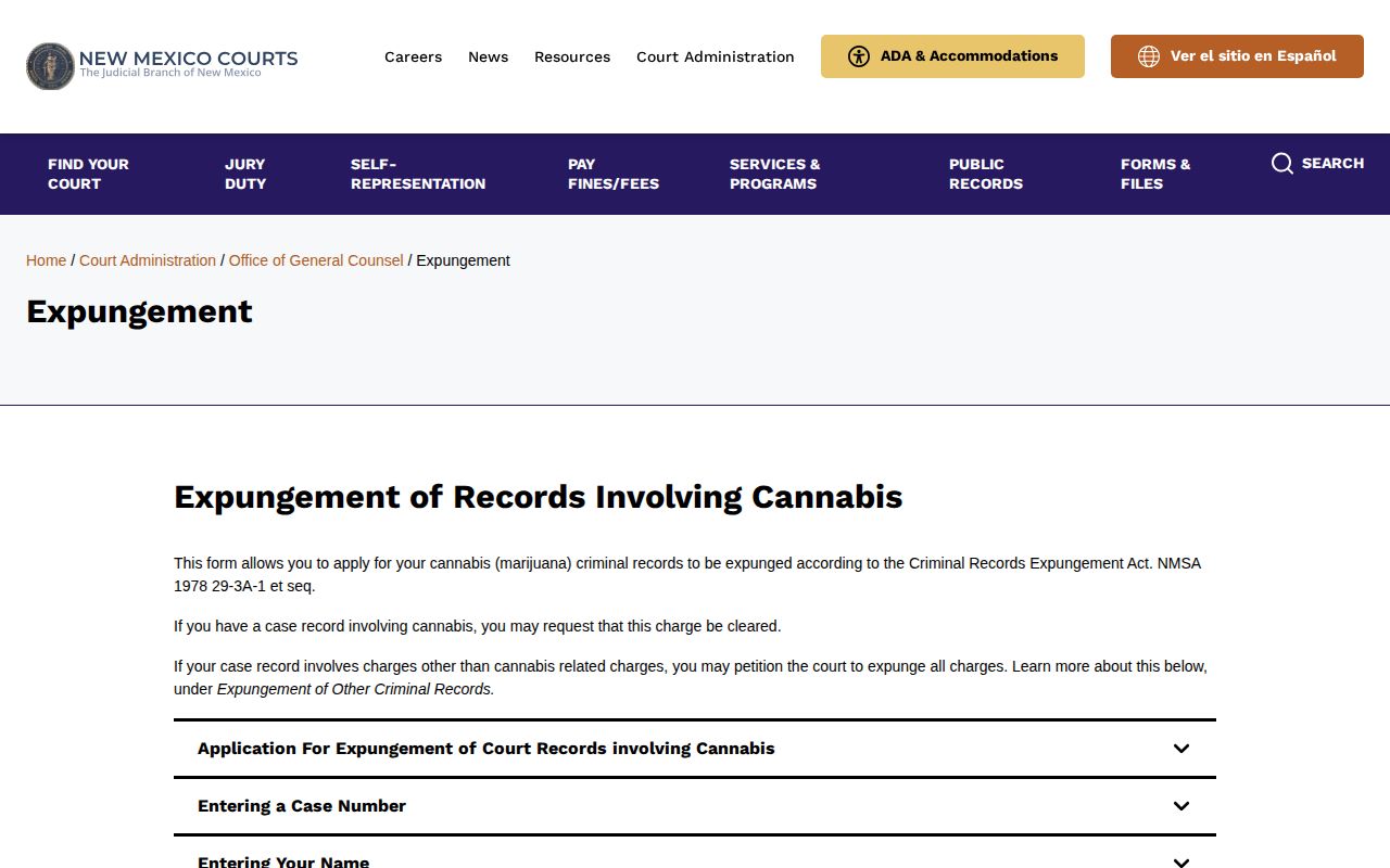 New Mexico expungement process for Socorro County release records