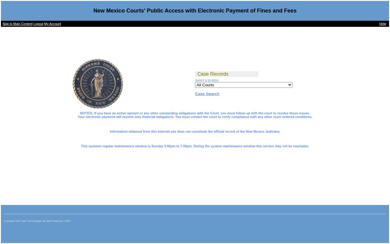 New Mexico Case Lookup for Socorro County release court records